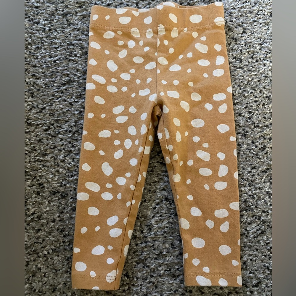 Dip 6-12 month yellow spotted leggings